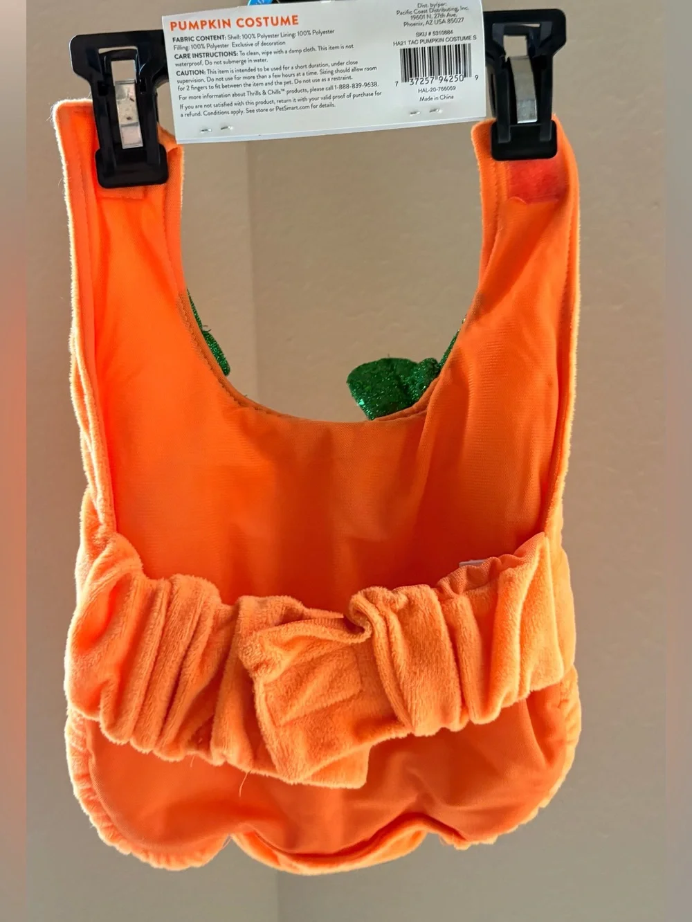 Orange Pumpkin Pet Costume
